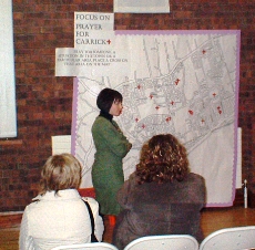A prayer map of the parish.